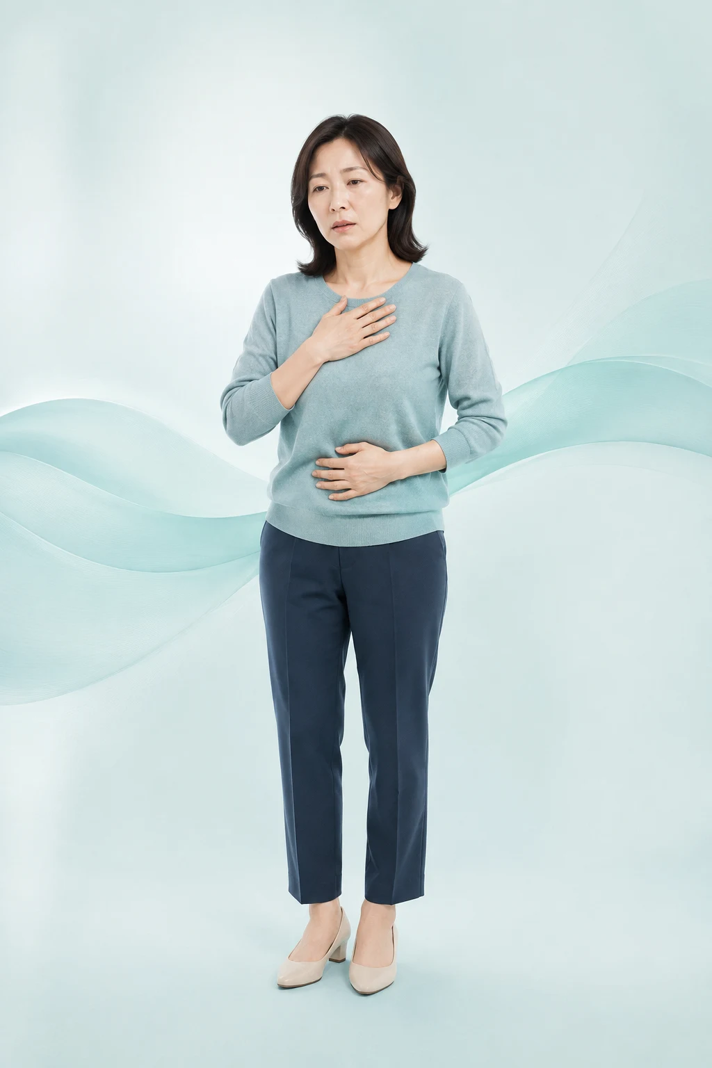 두근거림과 소화 불편, 피로를 함께 느끼는 여성